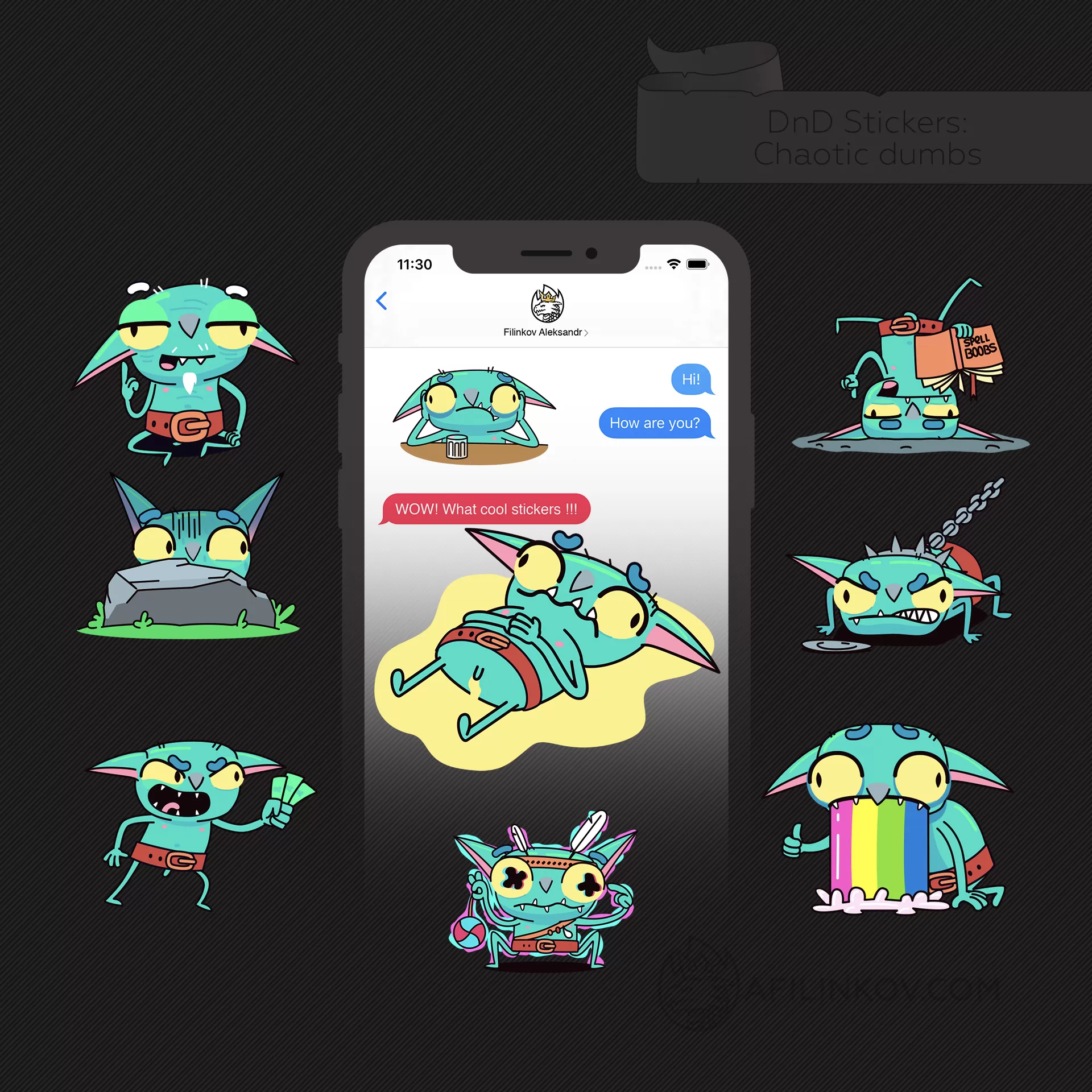 Chaotic Dumbs - DnD Stickers for Telegram
